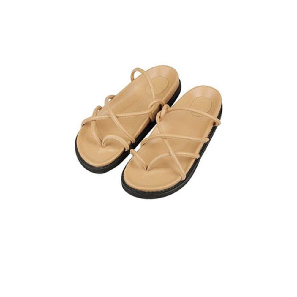 The Bali Tailor The Stevie Slide, Leather Strappy Sandal Size 36/US 6
